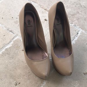 Matte patent leather nude